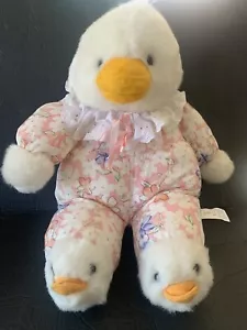 Vintage Ostern Chosun gekleidete Ente Stofftier Plüschtier Spielzeug weiß 15 Zoll Kinder Plüsch - Bild 1 von 10