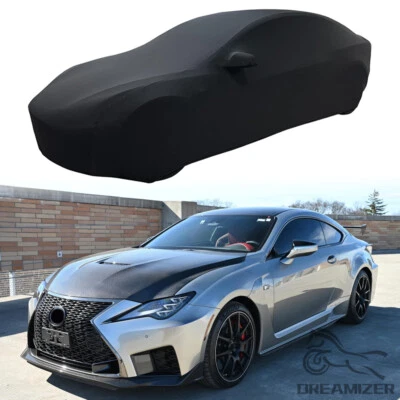 Cubierta completa para automóvil interior satinada elástica a prueba de arañazos negra para Lexus RC F LC Foto 1 de 4