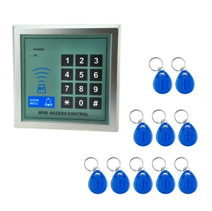 Password Access Keypad RFID Reader Door Gate Lock Security 125KHz Keychain Tag - Picture 1 of 11