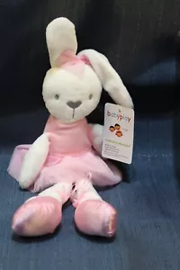 Easter Rabbit Soft Plush Cute Bunny Toy Gift - Natural Cotton,  Pink Dress - Picture 1 of 4