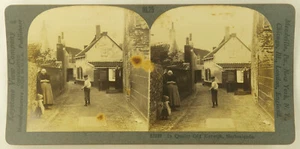 Keystone Stereoview Woman & Kids on Street, Katwijk, Netherlands 1920s #HL25 LC1 - Picture 1 of 2
