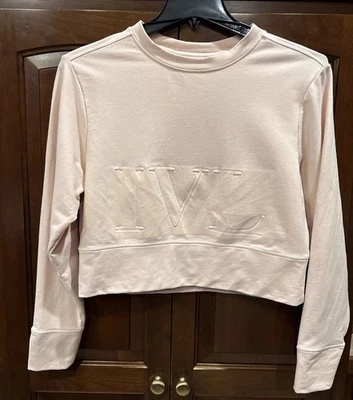 Ivory Lane~Sudadera/Cuello Redondo Colección Peony Crop IVL, Rosa Suave Talla 4, ¡USADA EN EXCELENTE ESTADO! Foto 1 de 4