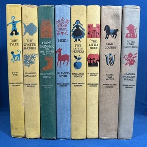 Lot of 8 Junior Deluxe Editions Children's Books 1950s Hardcover  Illustrated VG - Bild 1 von 20