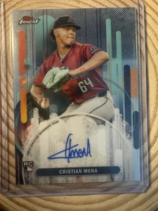 2025 Topps Finest Christian Mena Rookie Auto FA-CME RC Diamondbacks - Picture 1 of 2