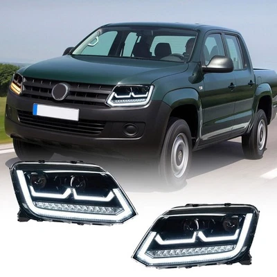Für VW Amarok 2010-22 LED Scheinwerfer Montage DRL Sequential Turn Frontleuchte - Bild 1 von 4