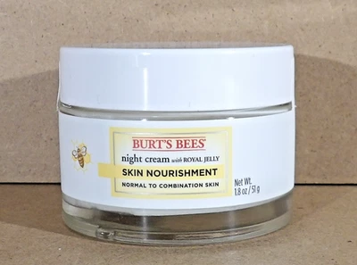 Burt’s Bees Skin Nourishment NIGHT CREAM Royal Jelly Normal To Combination 1.8oz - Image 1 of 3