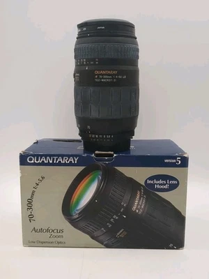Quantaray AF 70-300mm 1:4-5.6 LD Tele-Macro Camera Lens W/UV Filter 62mm - Image 1 of 4
