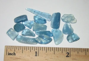 16 TROMMELT POLIERT 0,3" - 0,7" VOROBYEVIT AKA ROSTERIT KRISTALLSTEINE ~ 9 Gramm - Bild 1 von 3