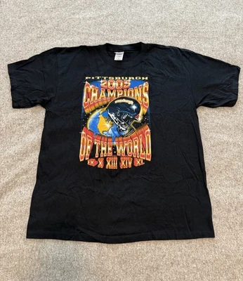 Camiseta de fútbol americano Pittsburgh Steelers 2005 Super Bowl XL Champions para hombre XL NFL Foto 1 de 4