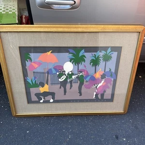 LOUISIANA HERITAGE FESTIVAL LITHO - Patti H. Googe Ltd Ed, 520/5000 NEW ORLEANS - Foto 1 di 7