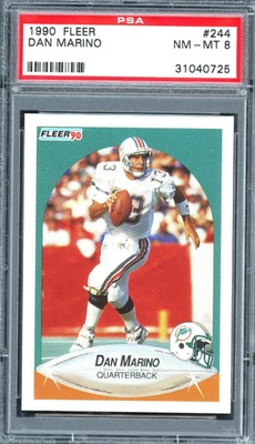 1990 Fleer - Dan Marino #244 PSA 8 - Image 1 of 2