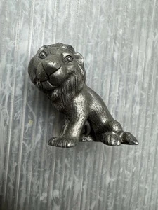 "Figura de león de peltre miniatura vintage de 1,5""" - Imagen 1 de 14