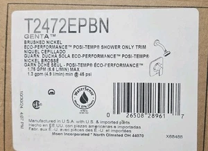 Guarnizione doccia bilanciata a pressione Moen T2472EPBN Genta LX 1,75 GPM - Foto 1 di 1