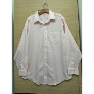 Brooks Brothers Non Iron All Cotton Pink Button Down Dress Shirt Size 16 1/2 4/5 - Picture 1 of 6
