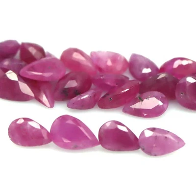 7.50 CT. Heated 26Pcs Pink Ruby Madagascar Pear - Image 1 of 4