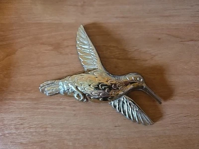 Vtg Homco Hummingbird Wall Art Decor Bronze Gold Plastic Made In USA 1985 MCM - Image 1 of 4