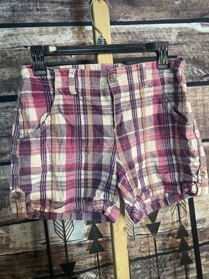 Женские шорты Sonoma размер 4 клетчатые эластичные со средней посадкой классические с манжетами Chino - Изображение 1 из 3