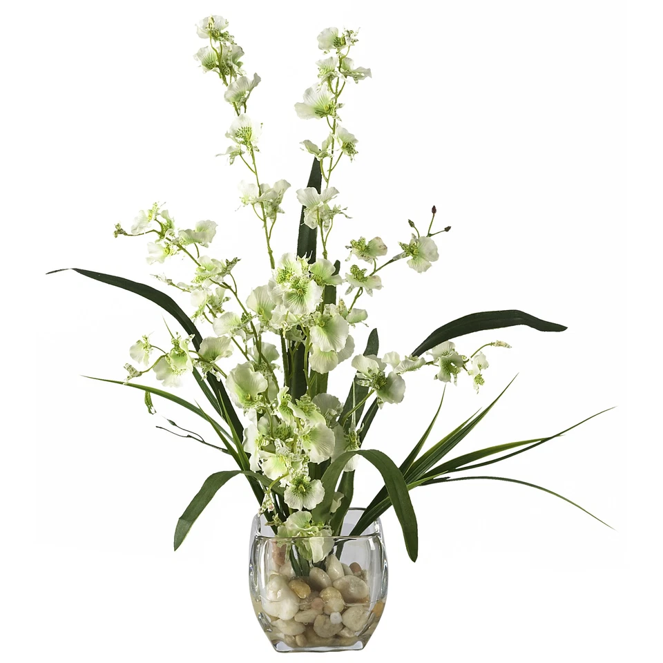 19-in Dancing Lady Orchid Liquid Illusion Artificial Flower Arrangement - Image 1 of 1