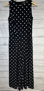 Lauren Ralph Lauren Polka Dot Jumpsuit Womens SZ 6 Black White - Picture 1 of 5