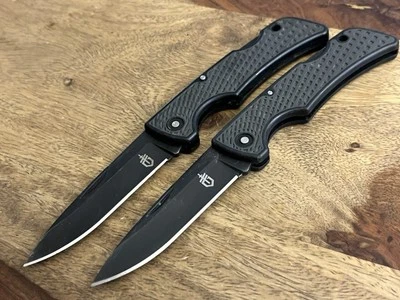 Gerber US1 Pocket Knife Lockback Plain Blade USA VERY NICE SET!  (Lot Of 2) - Image 1 of 4