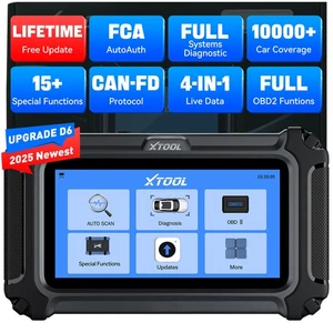 2025 XTOOL D6 Car OBD2 Scanner All System Diagnostic CAN-FD Lifetime Free Update - Picture 1 of 9