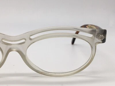 Máscara Anteojos Monturas Mujer Ovalado Blanco Mich Transparente Años 80 Alkmene Foto 1 de 4
