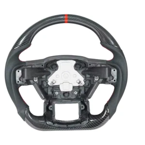 Real Carbon Fiber Steering Wheel For Ford F150 2015-2020 F-150 with CF Trim - Imagen 1 de 5