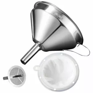 Edelstahl Trichter, 5 Zoll Lebensmittelqualität Küchentrichter mit 200 Mesh Filter - Bild 1 von 11