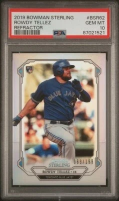 ROWDY TELLEZ 2019 BOWMAN STERLING #BSR62 PSA 10 GEM MINT QTY - Image 1 of 2