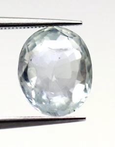 Piedra preciosa suelta sin calefacción de 2,36 quilates 100 % zafiro incoloro natural 8x7 mm corte ovalado - Imagen 1 de 7