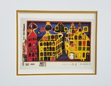 Friedensreich Hundertwasser It Hurts to Wait With Love Matted offset Litho 1986