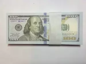 Spass-Banknoten 100 x One Hundred Dollar, Unc. - Bild 1 von 3