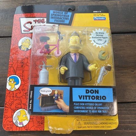 The Simpsons Don Vittorio WOS Action Figure Playmates Interactive Series 12 New Cover
