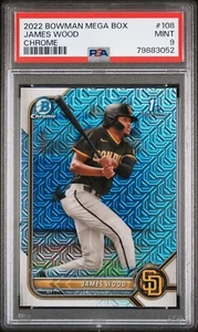 2022 Bowman Chrome Mega Box #108 James Wood RC PSA 9 MINT - Picture 1 of 3