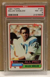 1981 TOPPS # 150 Kellen Winslow RC PSA 8 NM-MT # 21578896  SAN DIEGO CHARGERS !! - Picture 1 of 2