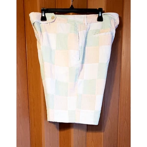 Izod size 14 green & orange cotton casual golf shorts - Picture 1 of 4