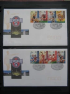 AUSTRALIA, 4x cover FDC 1996, strips of 4 Rugby Australian football - Picture 1 of 2