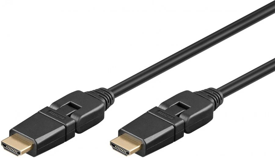 High-Speed-HDMI™, 360°, drehbar, Kabel mit Ethernet 4K/60Hz, schwarz, 5m - Bild 1 von 1