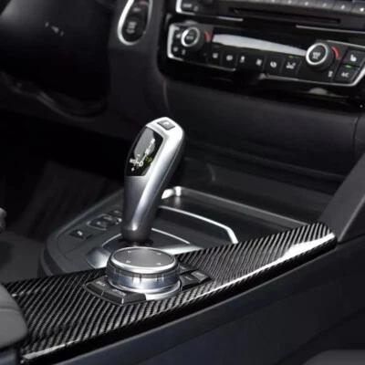 Real Carbon Fiber Inner Multimedia Panel Frame Cover Trim For BMW 3GT F34 F30  Foto 1 de 4