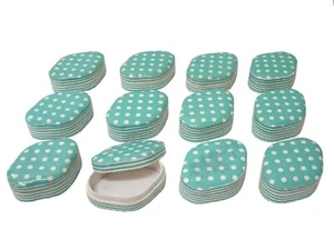 (34700) Box Small Pill Box Oval Silk White Decopatch Crafts - Picture 1 of 1