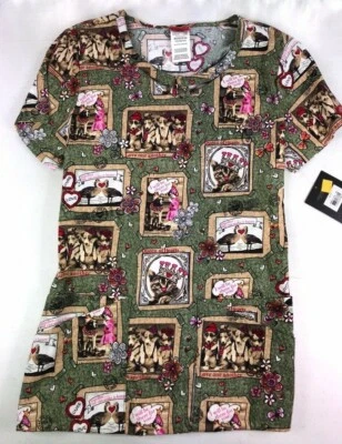 Dickies Printed Scrub Top. Size: X-Small (Junior's fit) - Image 1 of 2