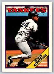 1988 O-Pee-Chee Rickey Henderson New York Yankees #60