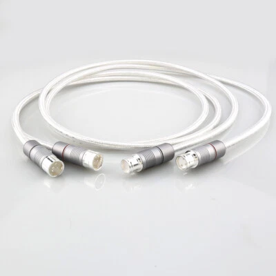 Pure Silver HIFI XLR Balanced Cable HiFi Microphone Interconnect Cord - Image 1 of 4
