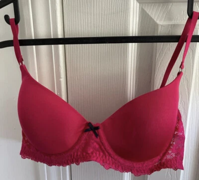 Gilly Hicks Push ‘Em Up Bra, 34C, Rose Pink - Image 1 of 4