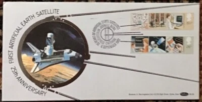 Artificial Earth Satellite 25th Anniversary Commemorative 1982 First Day Cover - Image 1 of 3