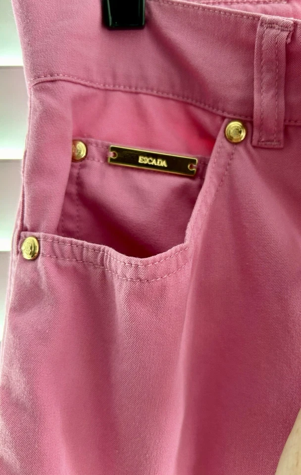 Escada Sport Lucia Pants Women 38 US 8 Stretch Slim Straight Mid Rise Pink - Image 1 of 4