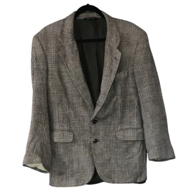 Abrigo Deportivo Blazer a Cuadros Burberrys De Colección Dos Botones Gris Lana Ropa para Hombre Foto 1 de 4