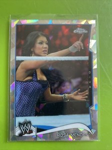 WWE 2014 Topps Chrome Atomic Refractor Rosa Mendes Cracked Ice Parallel SP
