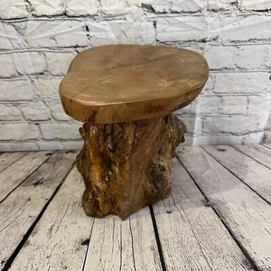 27cm x 20cm Teak Root Wood Mushroom Coffee Table Side Table Home Furniture No 2 - Picture 1 of 8
