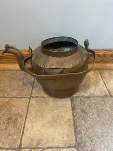 Antik Vintage Kupfer Tee Kaffeekanne Kanne Kanne Wasserkocher Kanne - Bild 1 von 12